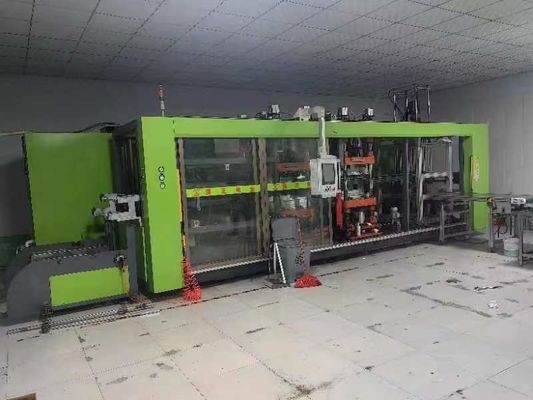 Volledig automatische kunststof drie stations Blister thermoforming machine voor ei tray