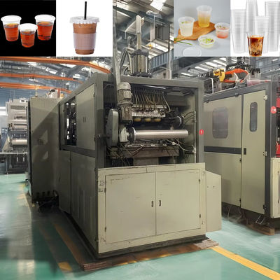 Gebruikte volledig automatische voedselkwaliteit PP materiaal wegwerp plastic bekertjesmachine Plastic thermoforming machine