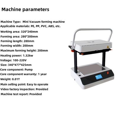 Automatische tandheelkundige vacuümvormende machines Kleine plastic acryl vacuümvormende machine