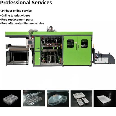 Eierenbak Productie vacuümvormmachine Hoge automatisering 0,12 mm-2 mm Materiaaldikte 3000 kg Machinegewicht