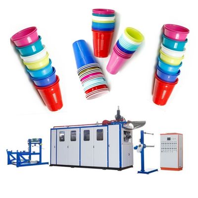 Volledig automatische plastic mok maken machine met 720 * 300mm vormgebied en 5000kg capaciteit