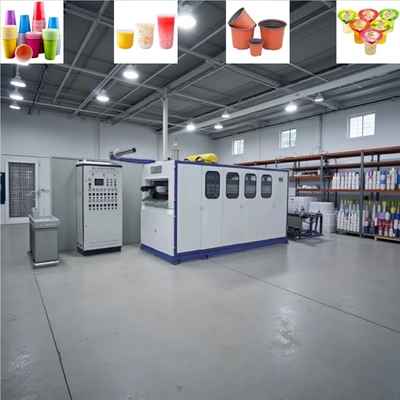PLC Plastic Thermoforming Machine 4100x1500x2200mm voor Bekers & Containers